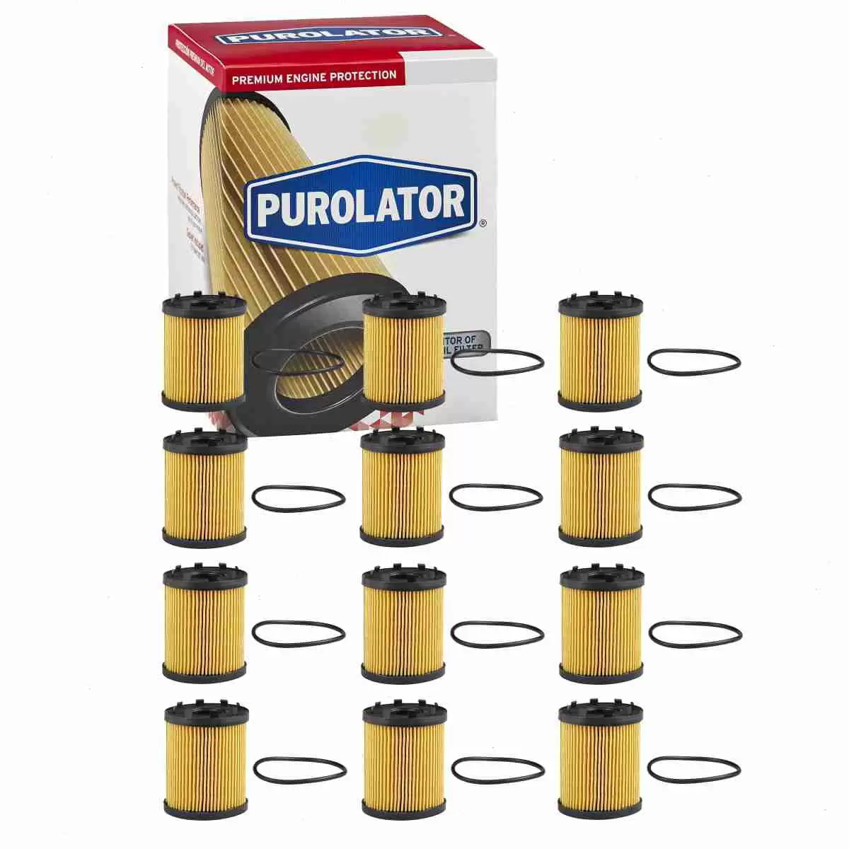 12 pc Purolator L16162 Engine Oil Filters for Oil Change Lubricant Filters