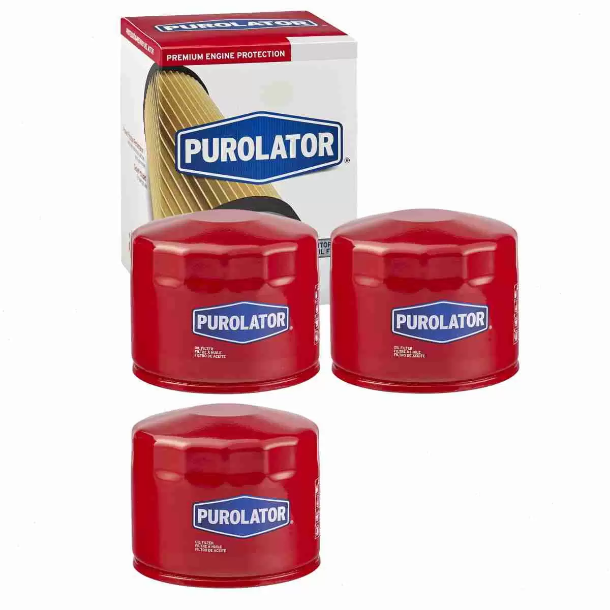 3 pc Purolator L10193 Engine Oil Filters for 140 146 61381 Oil Change Lubricant Filters Fits select: 2007-2008 HYUNDAI SANTA FE. 1976-1981 CHEVROLET LUV