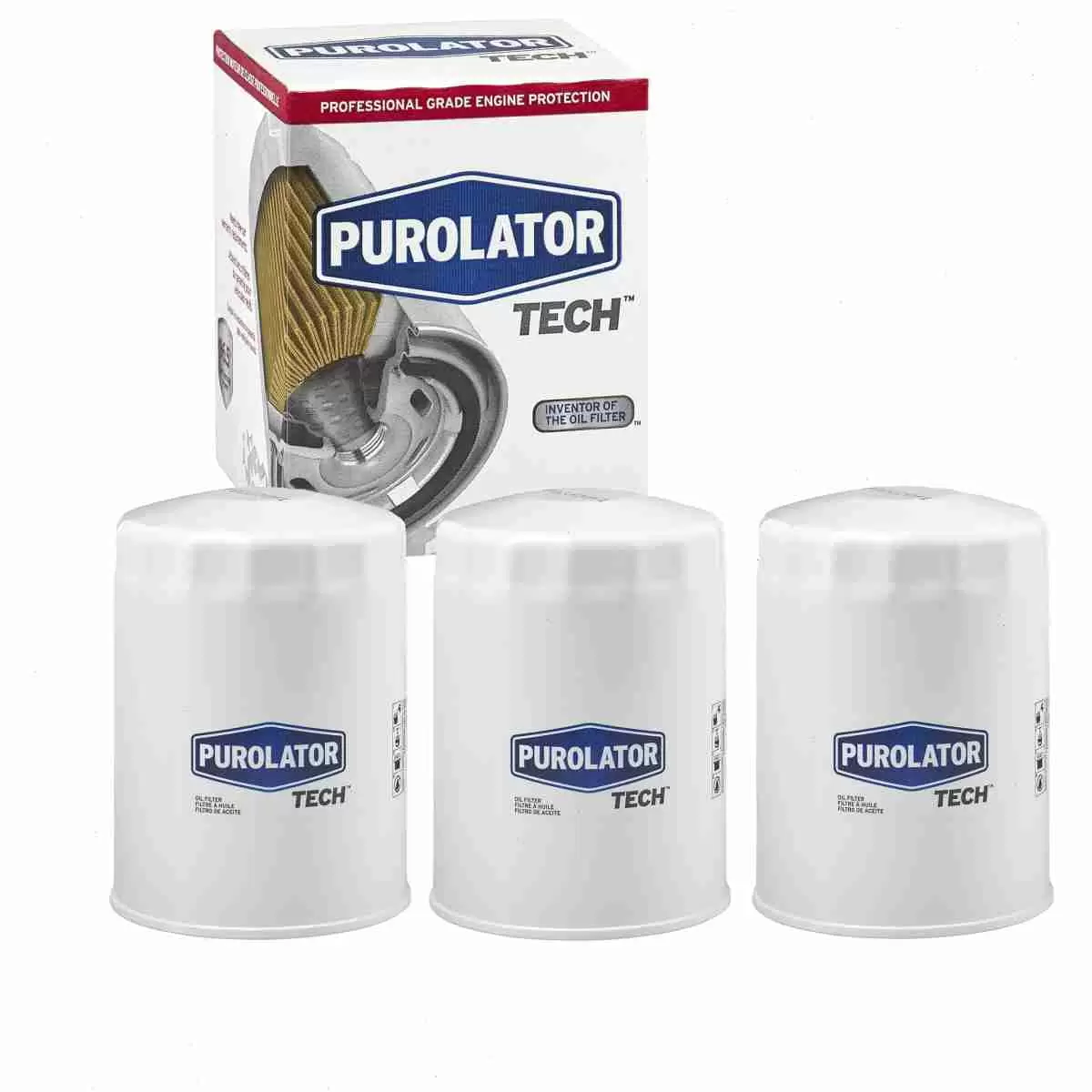 3 pc Purolator TECH TL30001 Engine Oil Filters for 0-451-104-001 0-451-104-003 00120-00001 0230578 0232241 0232421 0232578 0234900 0237000 0237000-5 0251381-0 041-0019 041-0423 041-0563 08064-00022