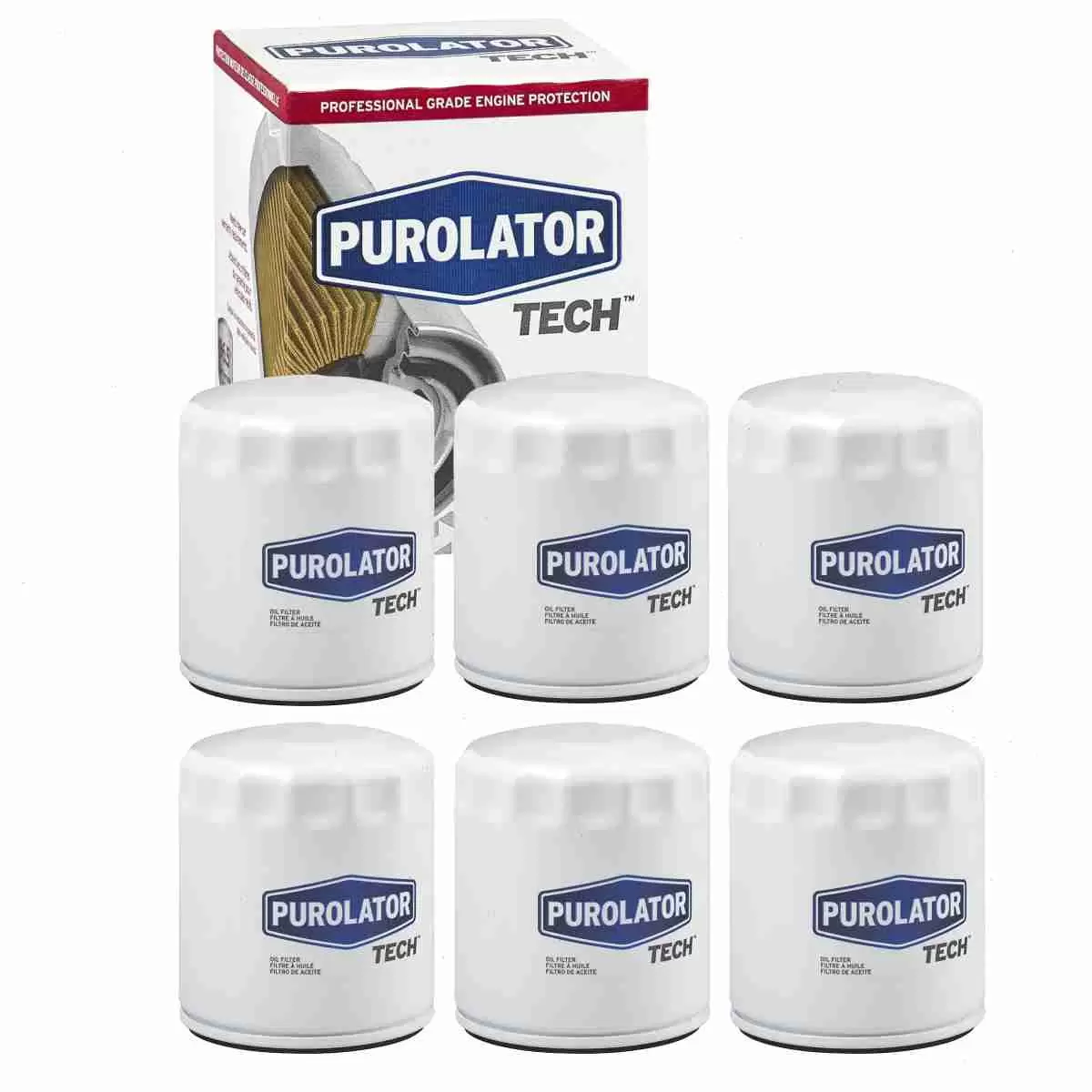 6 pc Purolator TECH TL14006 Engine Oil Filters for 05018637AA 06439857 1042 167 17-1709-2 17-1711-4 19210283 19256041 21042 222-4511 232 25010251 25010325 25010633 31042 3242397 41042 5018637AA 51039