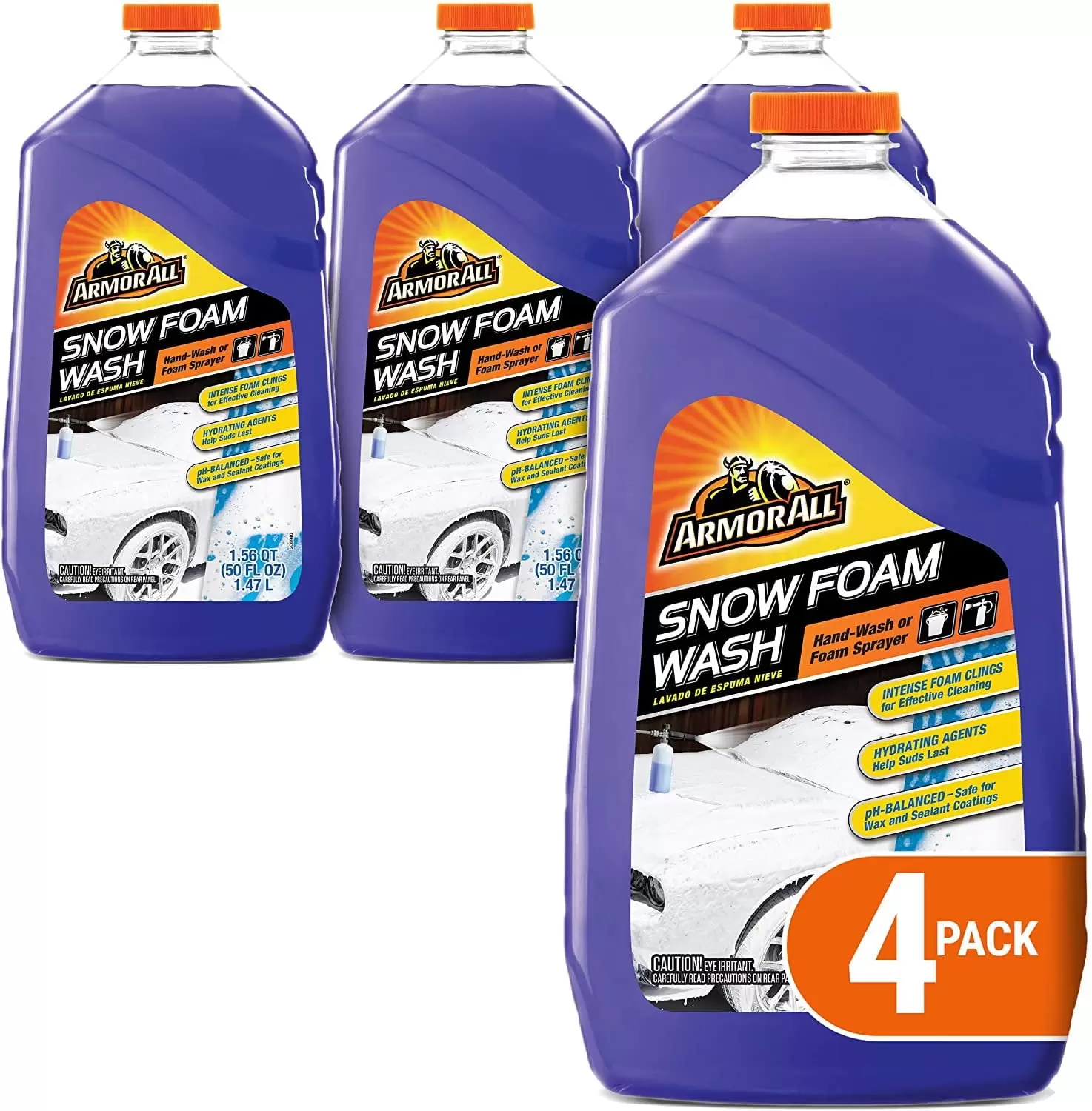 Armor All Car Wash Snow Foam Formula. Cleaning Concentrate for Cars. Truck. Motorcycle. Bottles. 50 Fl Oz. Pack of 4. 19141-4PK