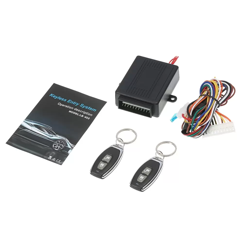 Carevas Universal Car Door Lock Keyless Entry System with Remote Central Control Box Kit