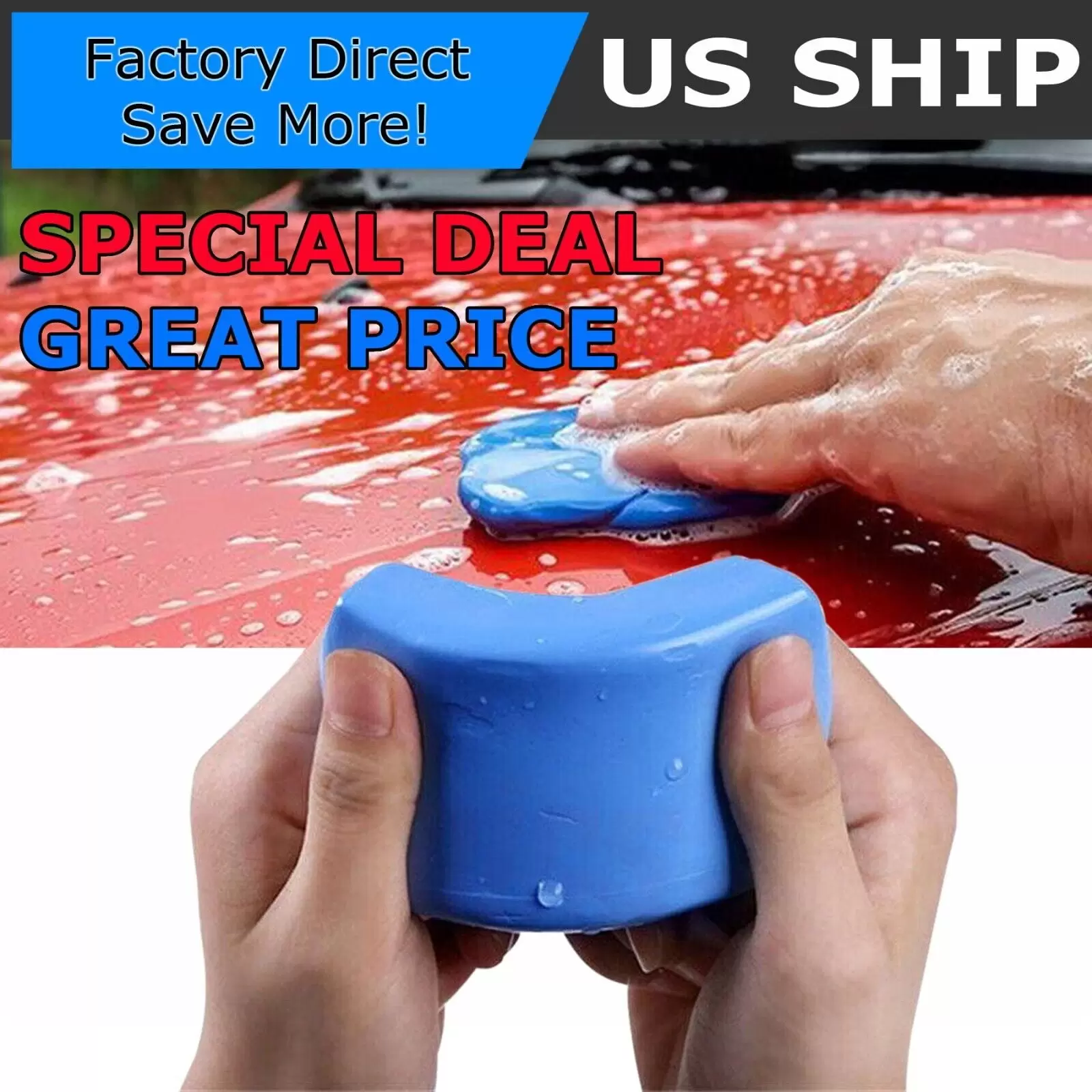 Clay Detailing Magic Truck Cleaning Sludge Auto Bar Car Wash Mud Cleaner Kits US