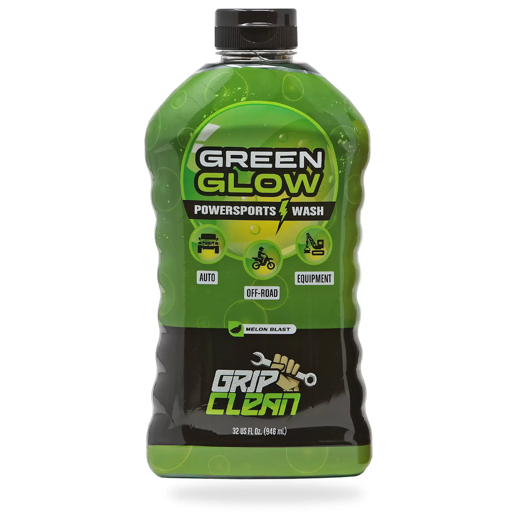 GreenGlow Powersports Wash - Ultimate Off-road Wash & Versatile Truck Wash. Car Wash Soap for Foam Cannon or Car Wash Bucket for Car Cleaning & Auto Detailing. High Strength & Foam Wash - Grip Clean