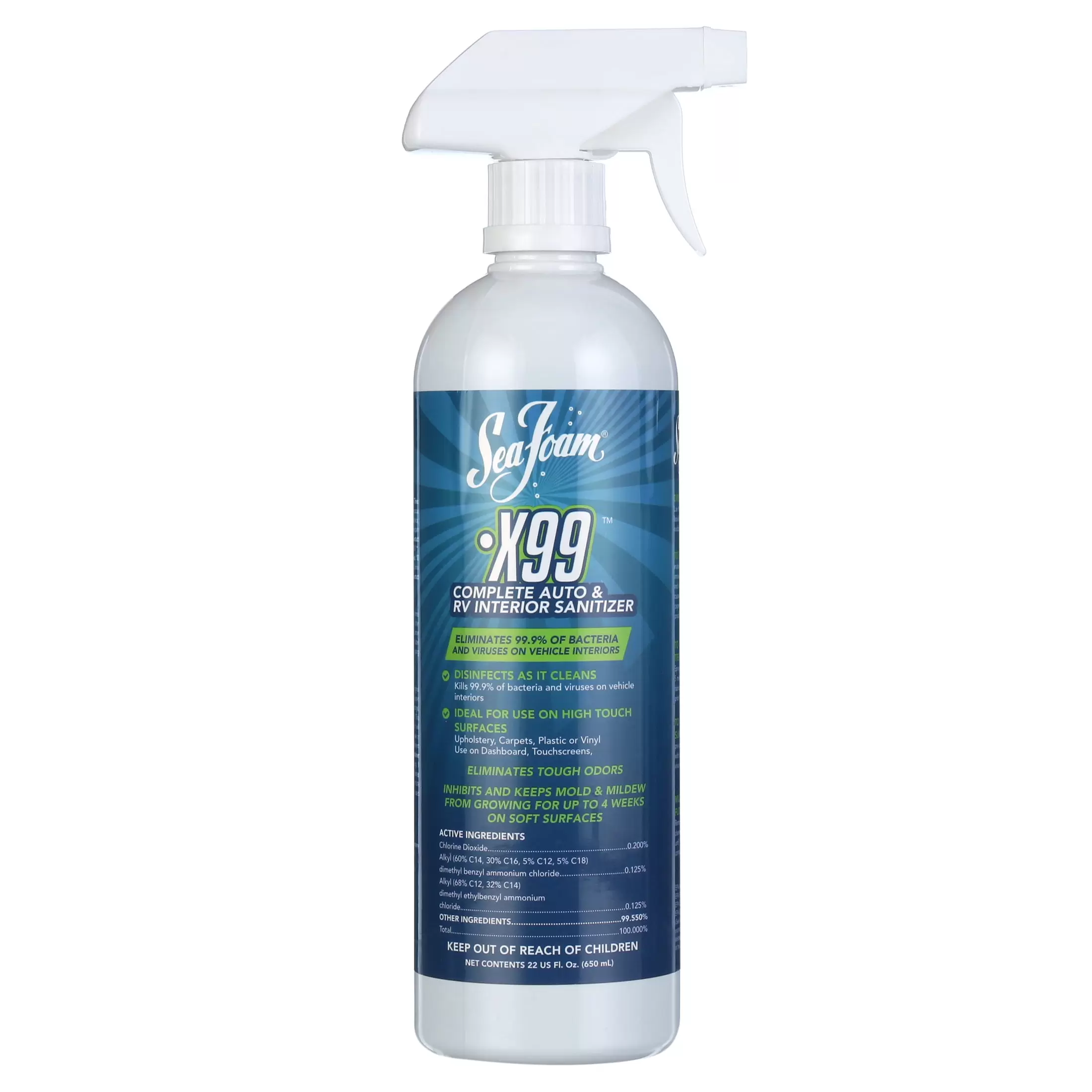 Sea Foam X99 Complete Auto and RV Interior Sanitizer. 22oz