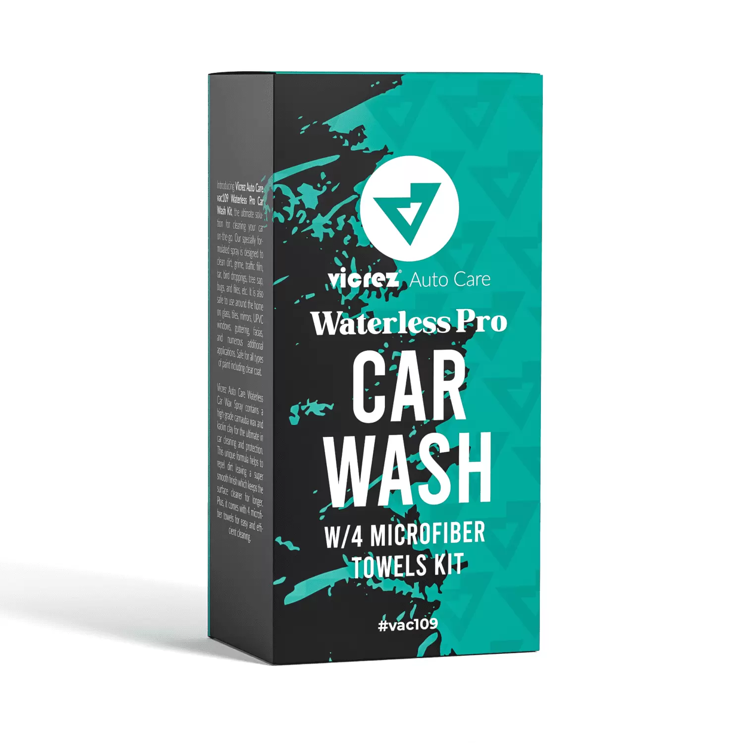 Vicrez Auto Care vac109 Waterless Pro Car Wash w/ 4 Microfiber Towels kit 16 Oz/ 473ML