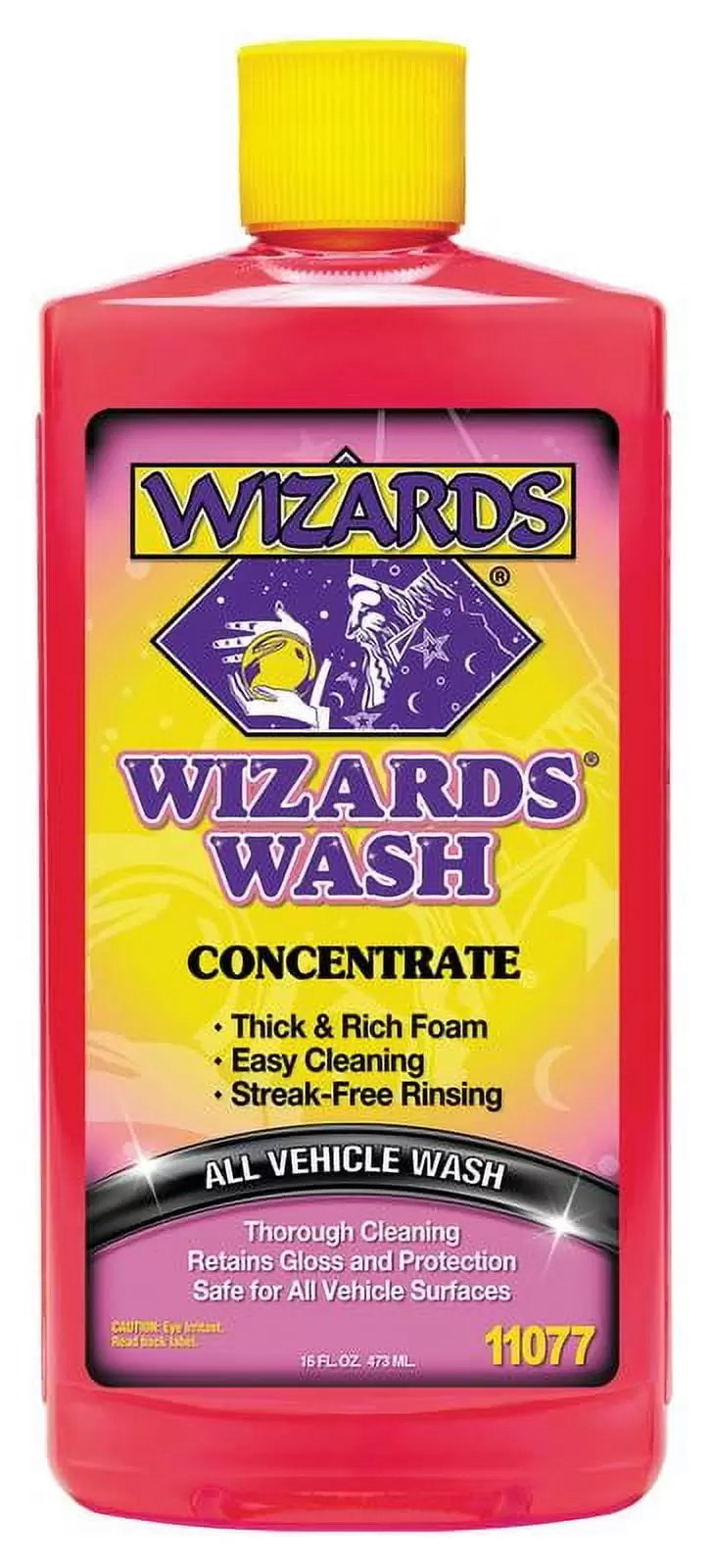 Wizards Car Wash - Super Concentrated Car Wash Soap - No Salt Biodegradable Car Wash Soap With Thick Foam - Exterior Care Products For Marine Use - Foam Cannon Soap For Car Washing Supplies - 16 oz