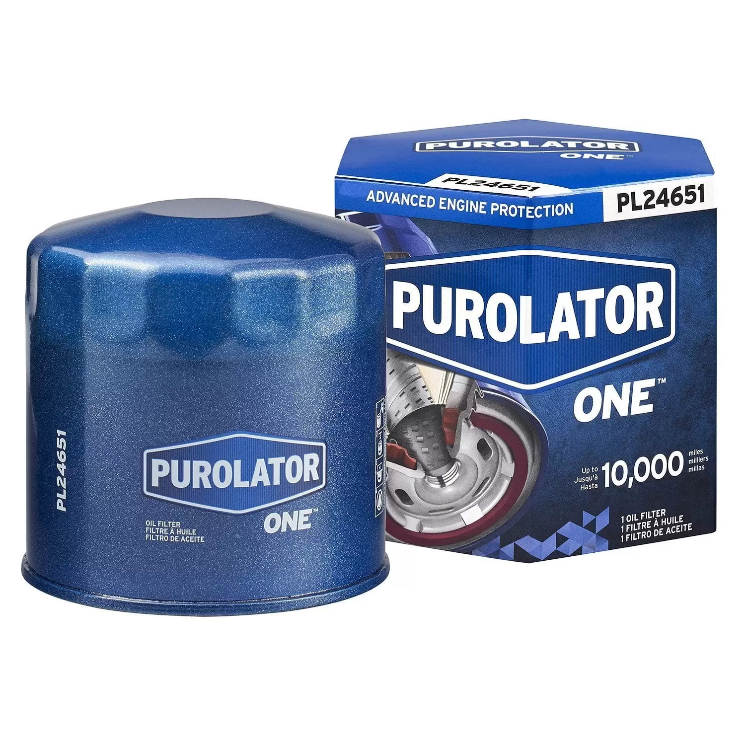 PL24651 Purolator Engine Oil Filter-PureOne (Pack of 2)